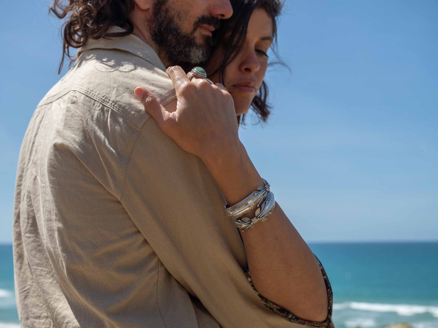 Brazalete hoja de plata | Arenas Jewelry - ArenasJewelry