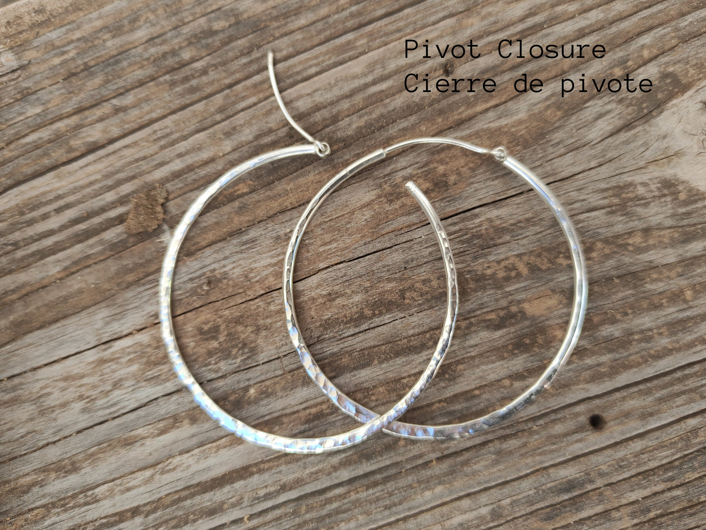 Aros de Plata martillados | Grande, Medianos y Pequeños - ArenasJewelry