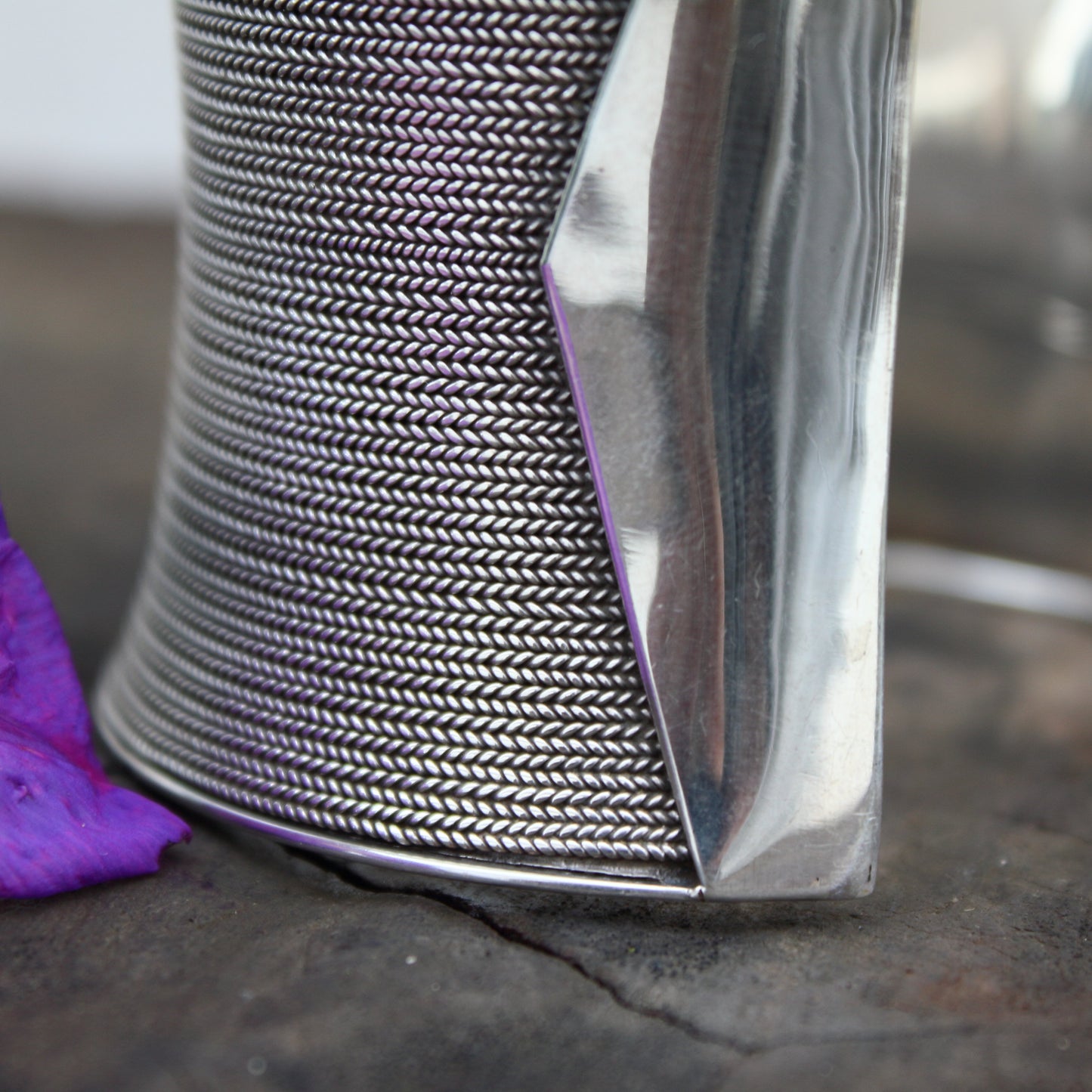 Pulsera Grande de Plata Ornamentada con Alambre entorchado | Arenas Jewelry - ArenasJewelry