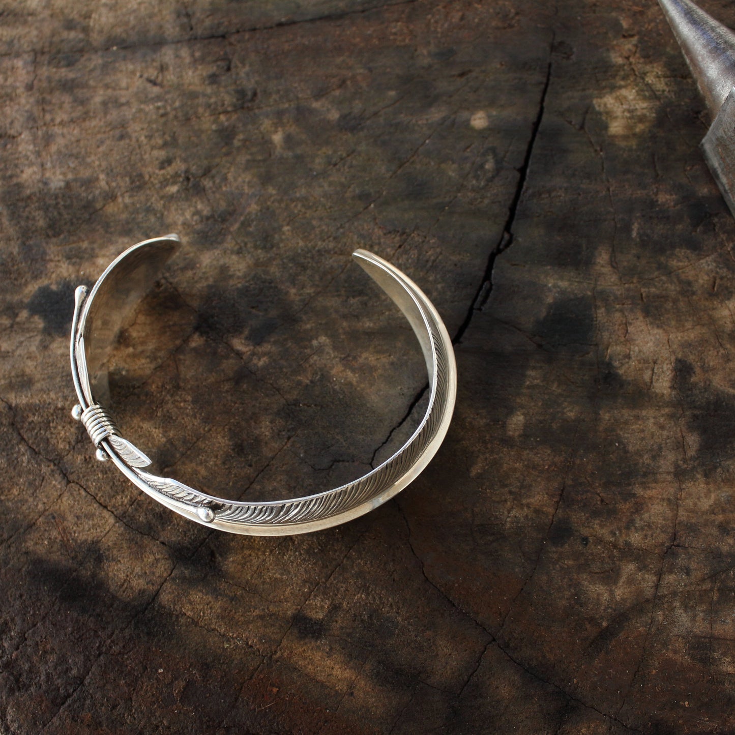 Brazalete hoja de plata | Arenas Jewelry - ArenasJewelry