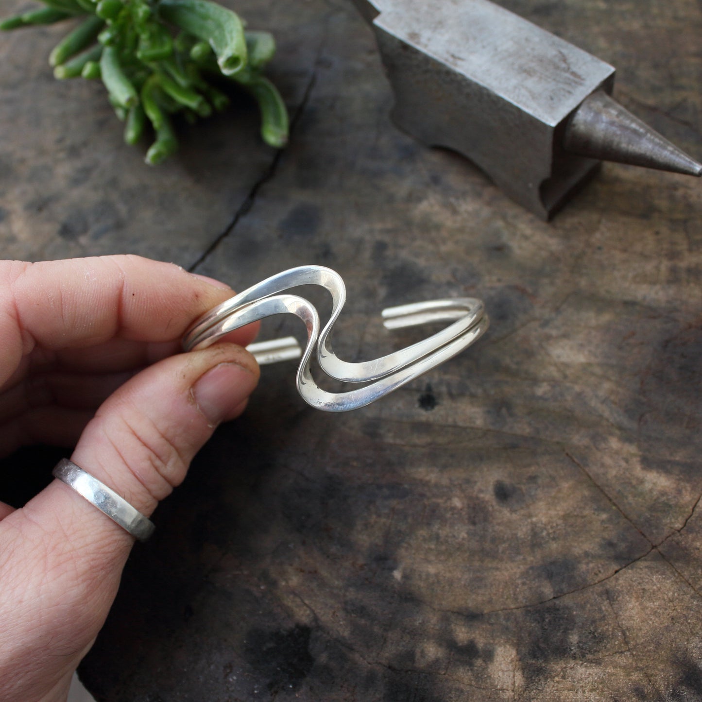 Pulsera de Plata Modelo Ola | Arenas Jewelry - ArenasJewelry