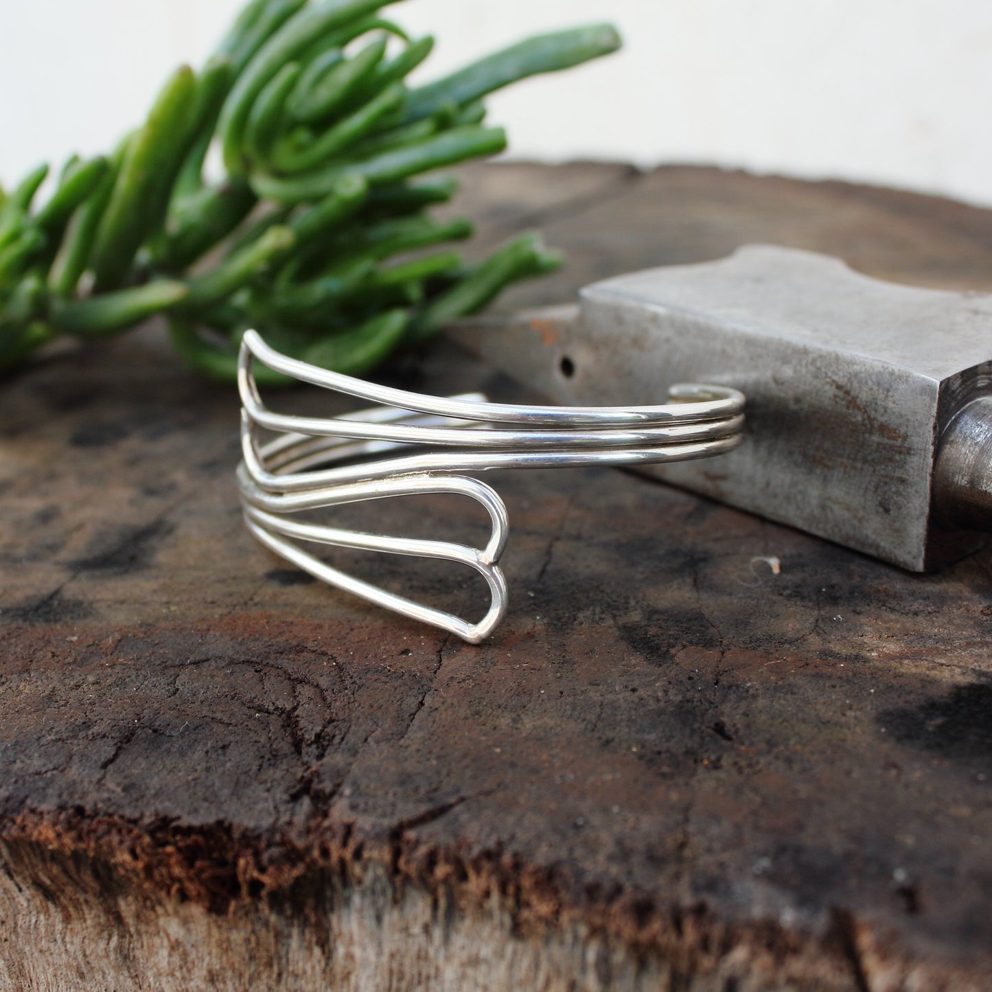 Pulsera de Plata Modelo Olas Cerrada | Arenas Jewelry - ArenasJewelry