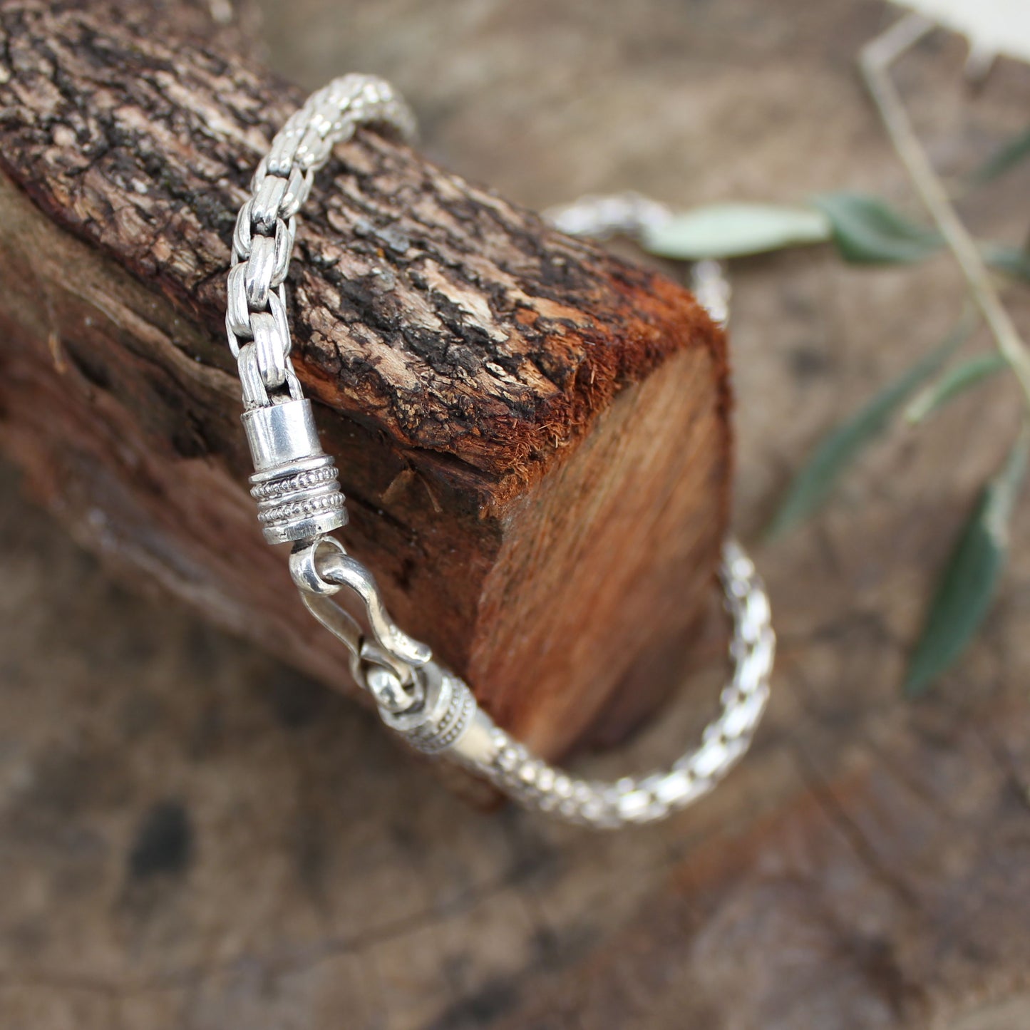 Cadena de plata, colgante en plata modelo cuerda plana - ArenasJewelry