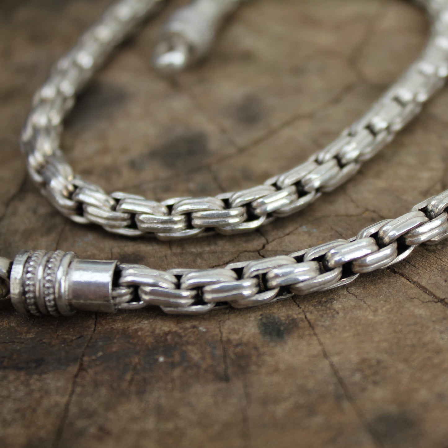 Cadena de plata, colgante en plata modelo cuerda plana - ArenasJewelry