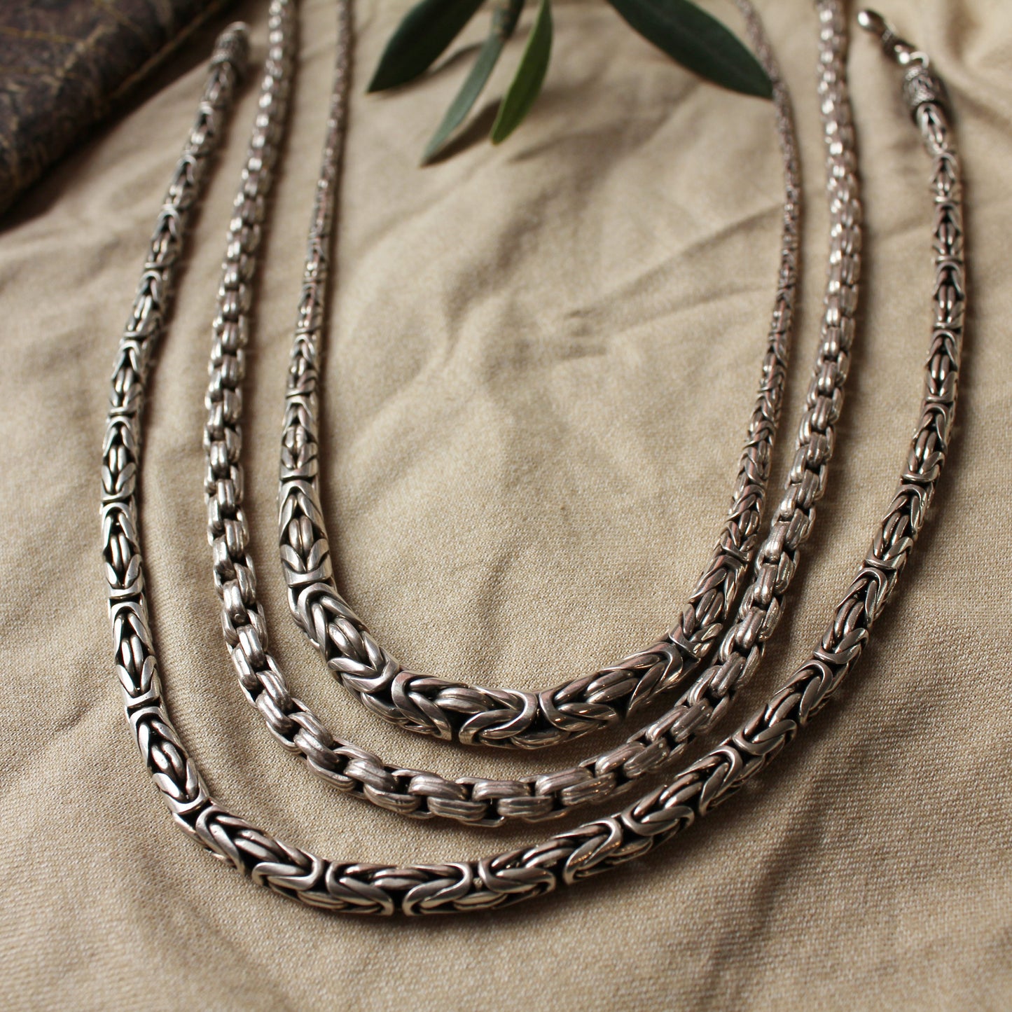 Cadena de plata, colgante en plata modelo cuerda plana - ArenasJewelry