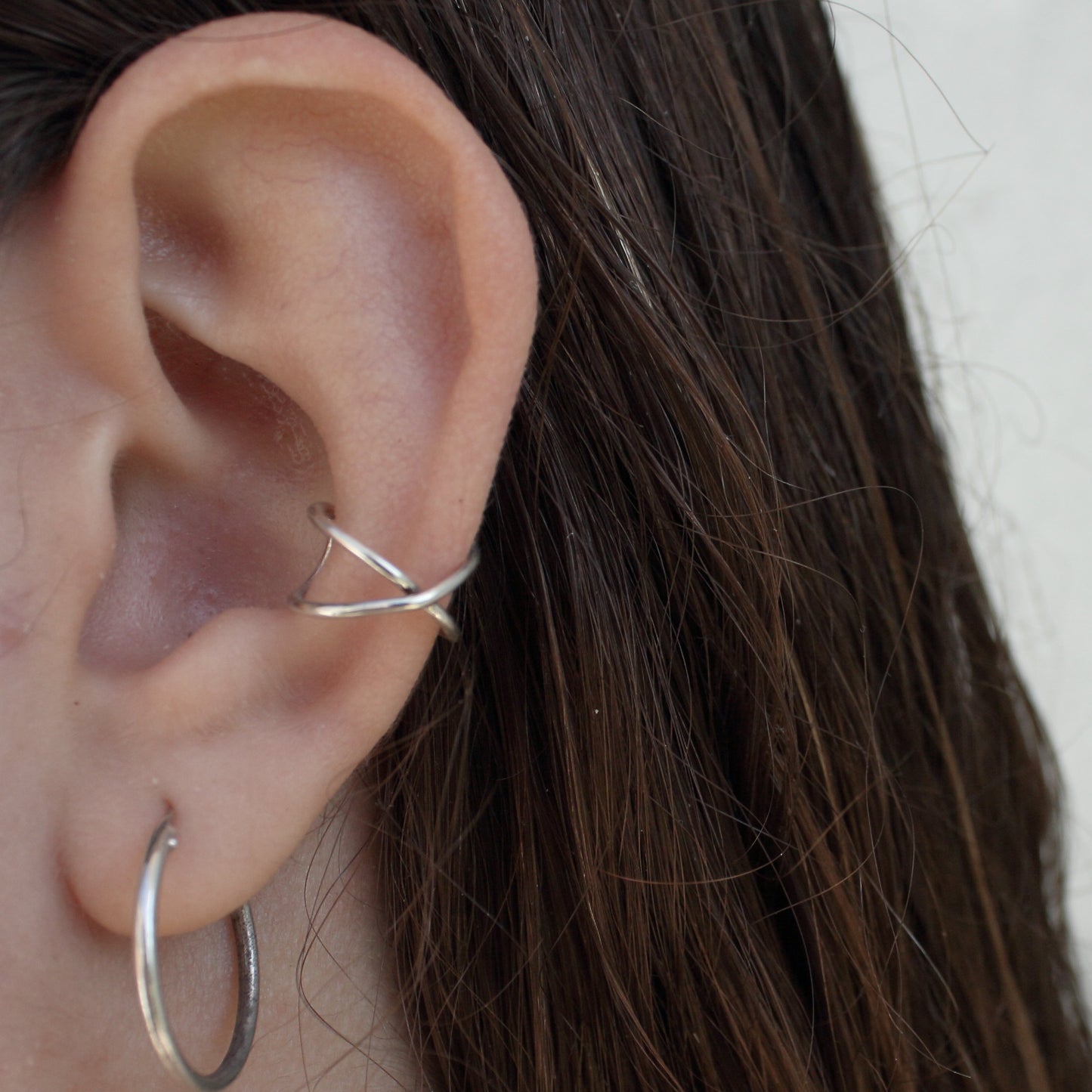 Pendiente de oreja Helix en Plata de Ley Hecho a Mano | Arenas Jewelry - ArenasJewelry