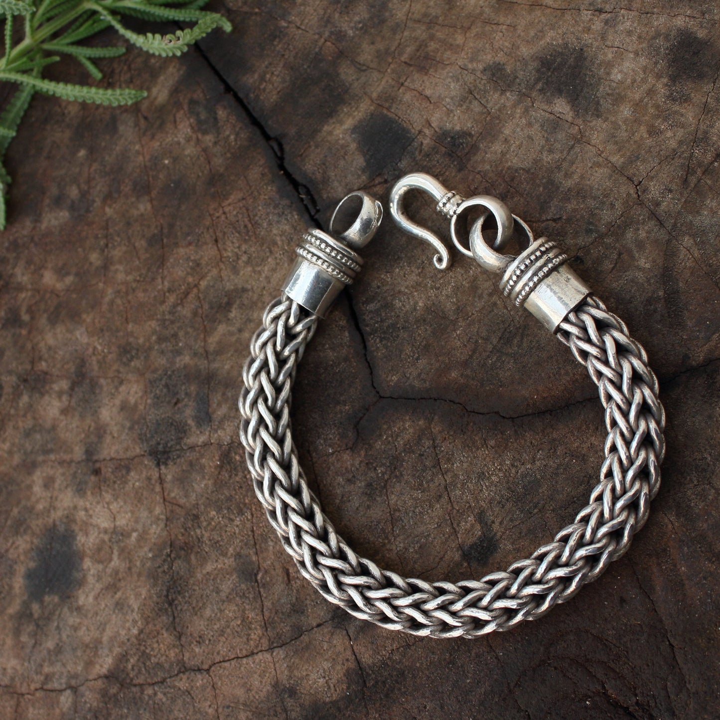 Pulsera de plata de ley 925, modelo cola de zorro redonda | Arenas Jewelry - ArenasJewelry