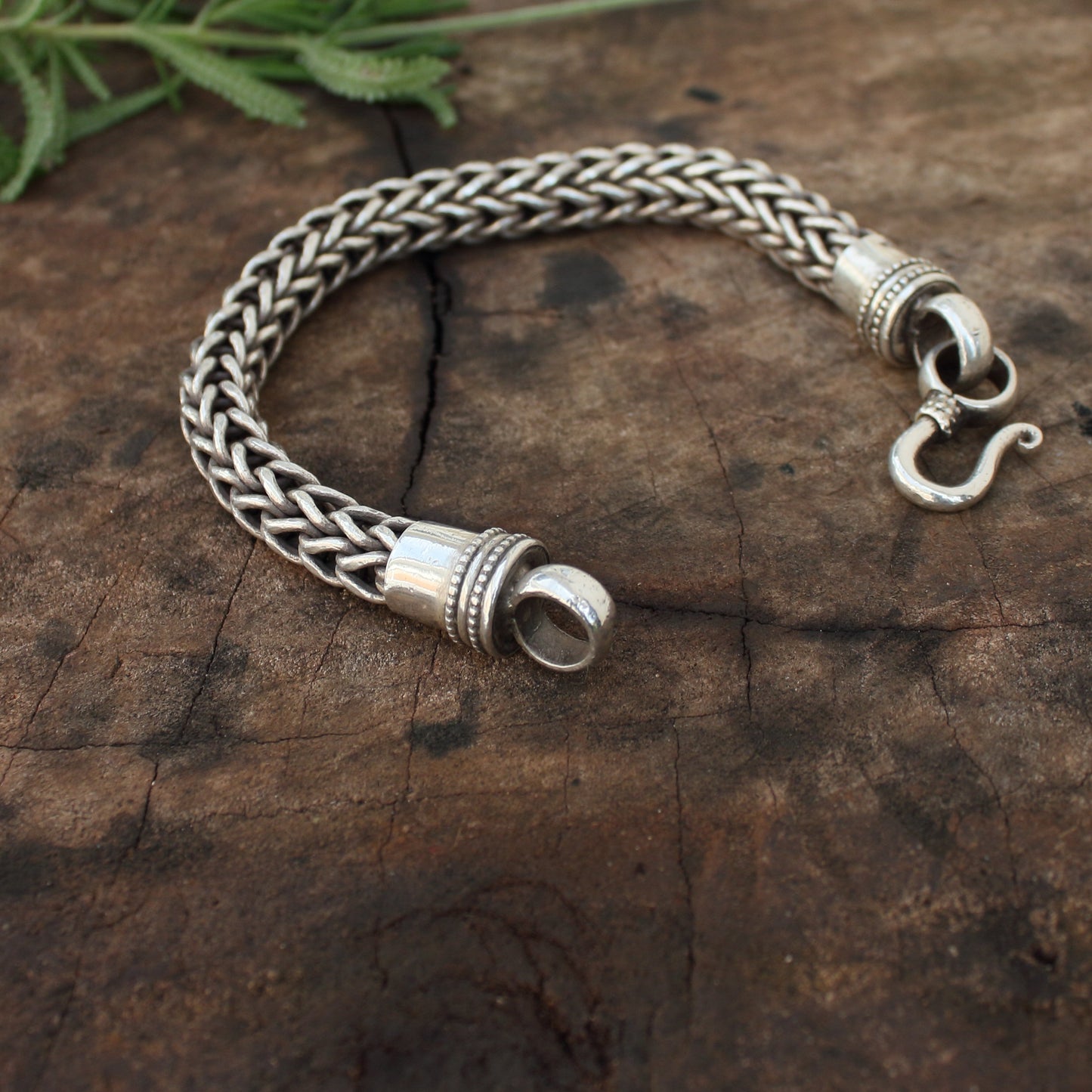 Pulsera de plata de ley 925, modelo cola de zorro redonda | Arenas Jewelry - ArenasJewelry