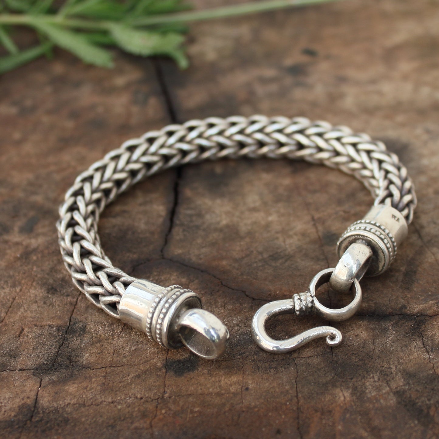 Pulsera de plata de ley 925, modelo cola de zorro redonda | Arenas Jewelry - ArenasJewelry