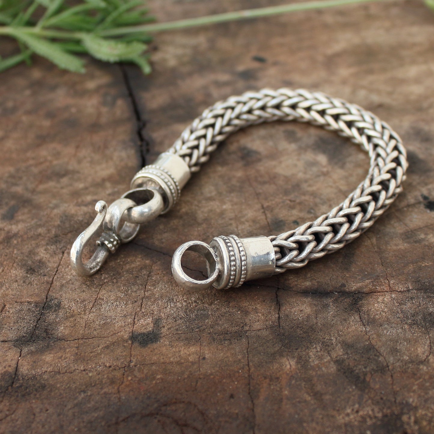 Pulsera de plata de ley 925, modelo cola de zorro redonda | Arenas Jewelry - ArenasJewelry