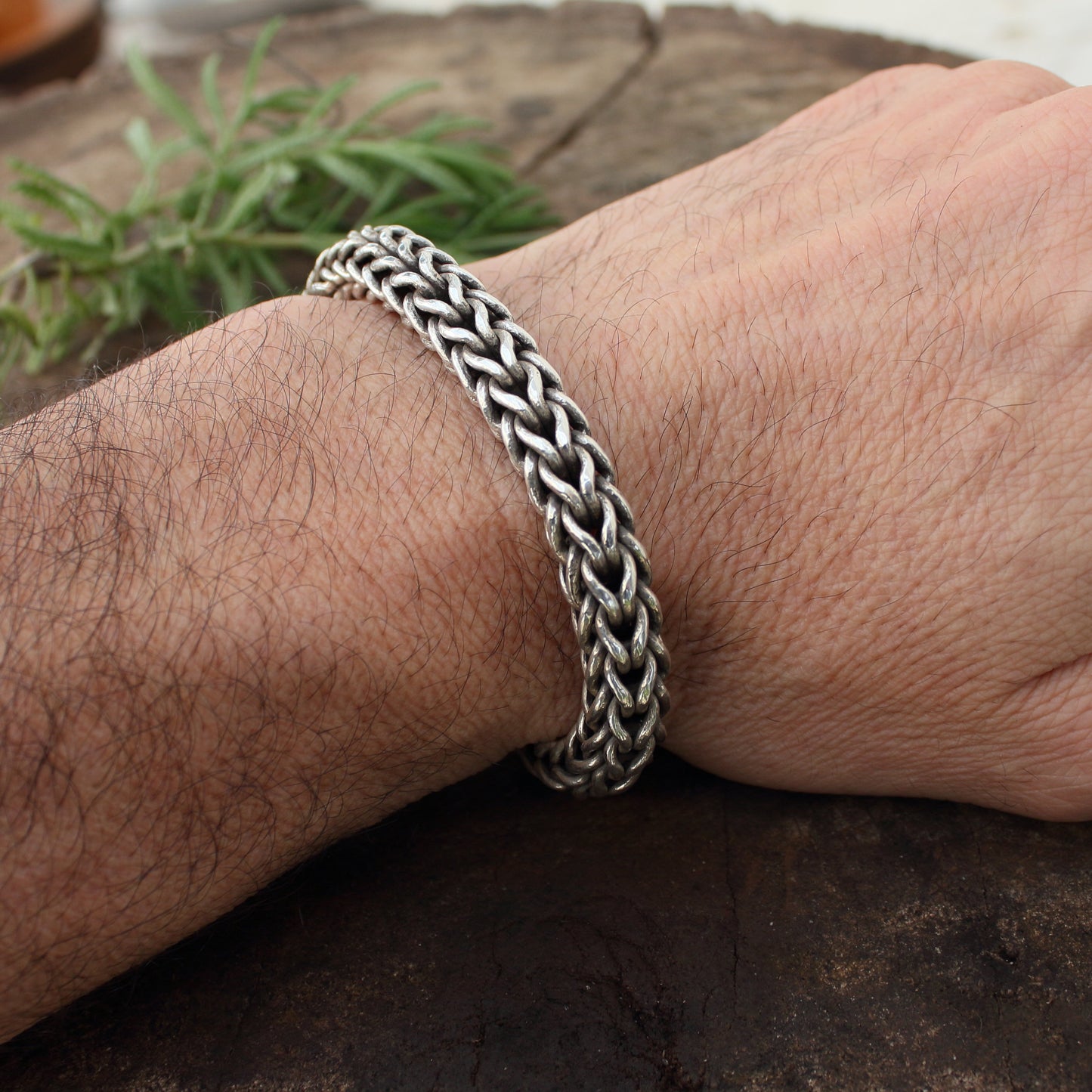 Pulsera de plata de ley 925, modelo cola de zorro redonda | Arenas Jewelry - ArenasJewelry