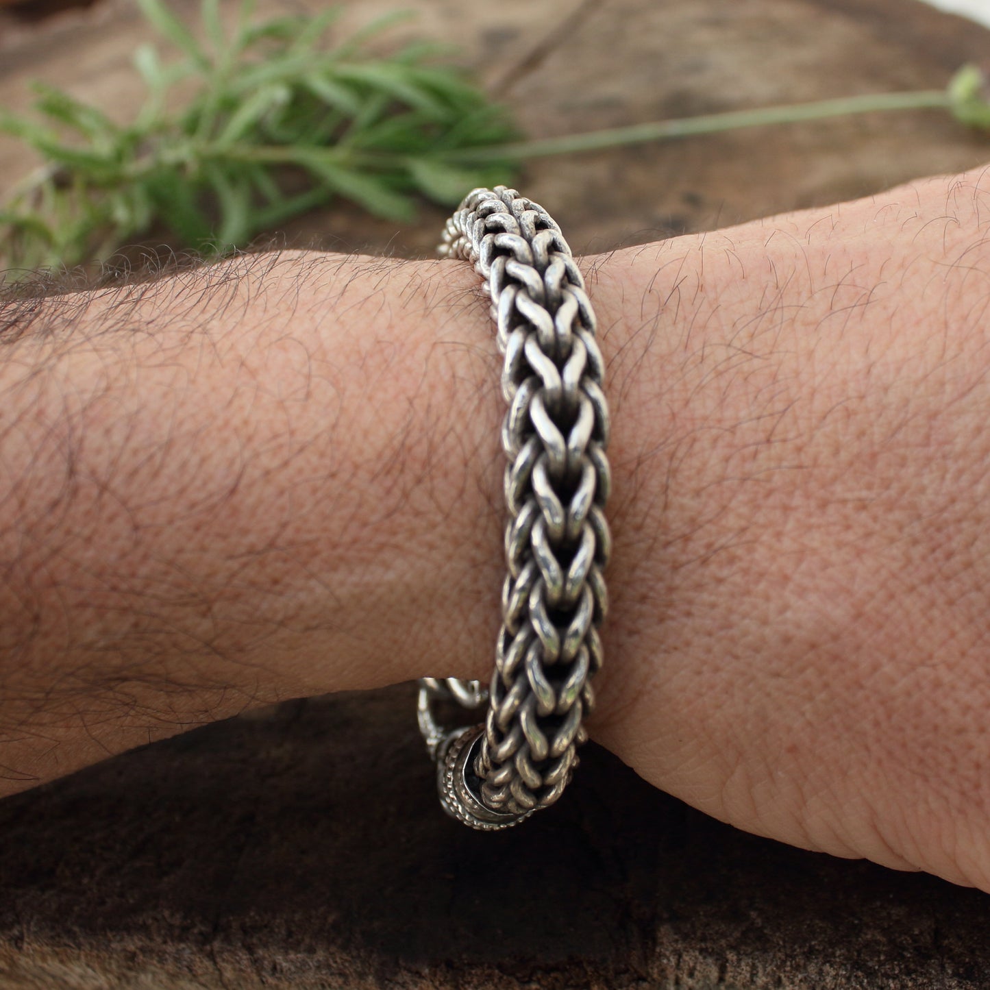 Pulsera de plata de ley 925, modelo cola de zorro redonda | Arenas Jewelry - ArenasJewelry