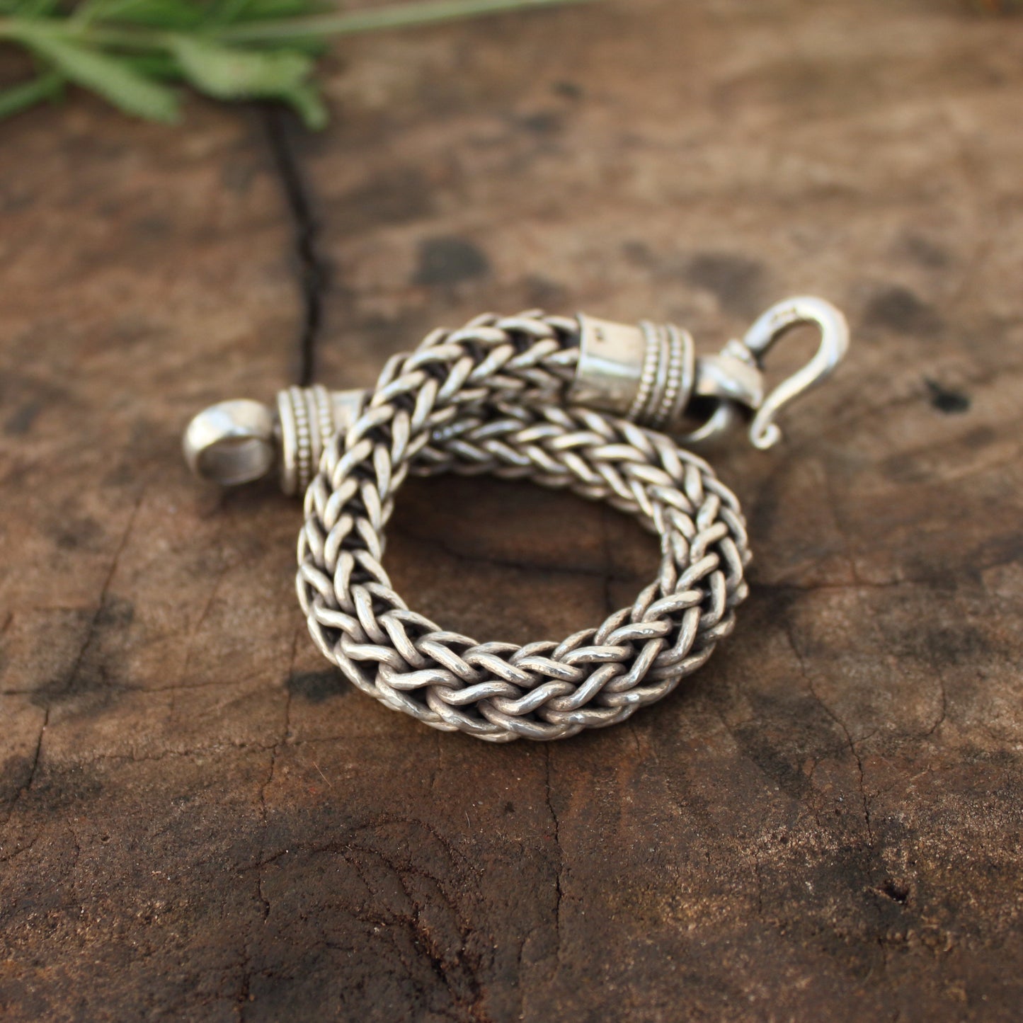 Pulsera de plata de ley 925, modelo cola de zorro redonda | Arenas Jewelry - ArenasJewelry