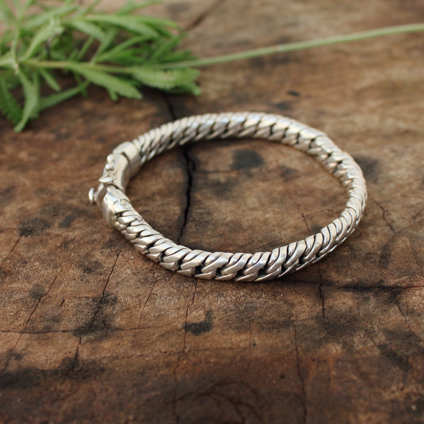 Pulsera de plata de ley 925, Modelo Cubana Doble con cierre | Arenas Jewelry - ArenasJewelry