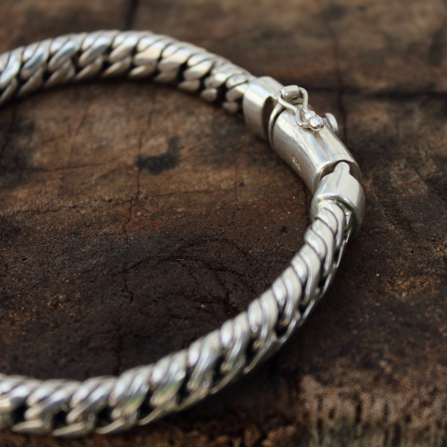 Pulsera de plata de ley 925, Modelo Cubana Doble con cierre | Arenas Jewelry - ArenasJewelry
