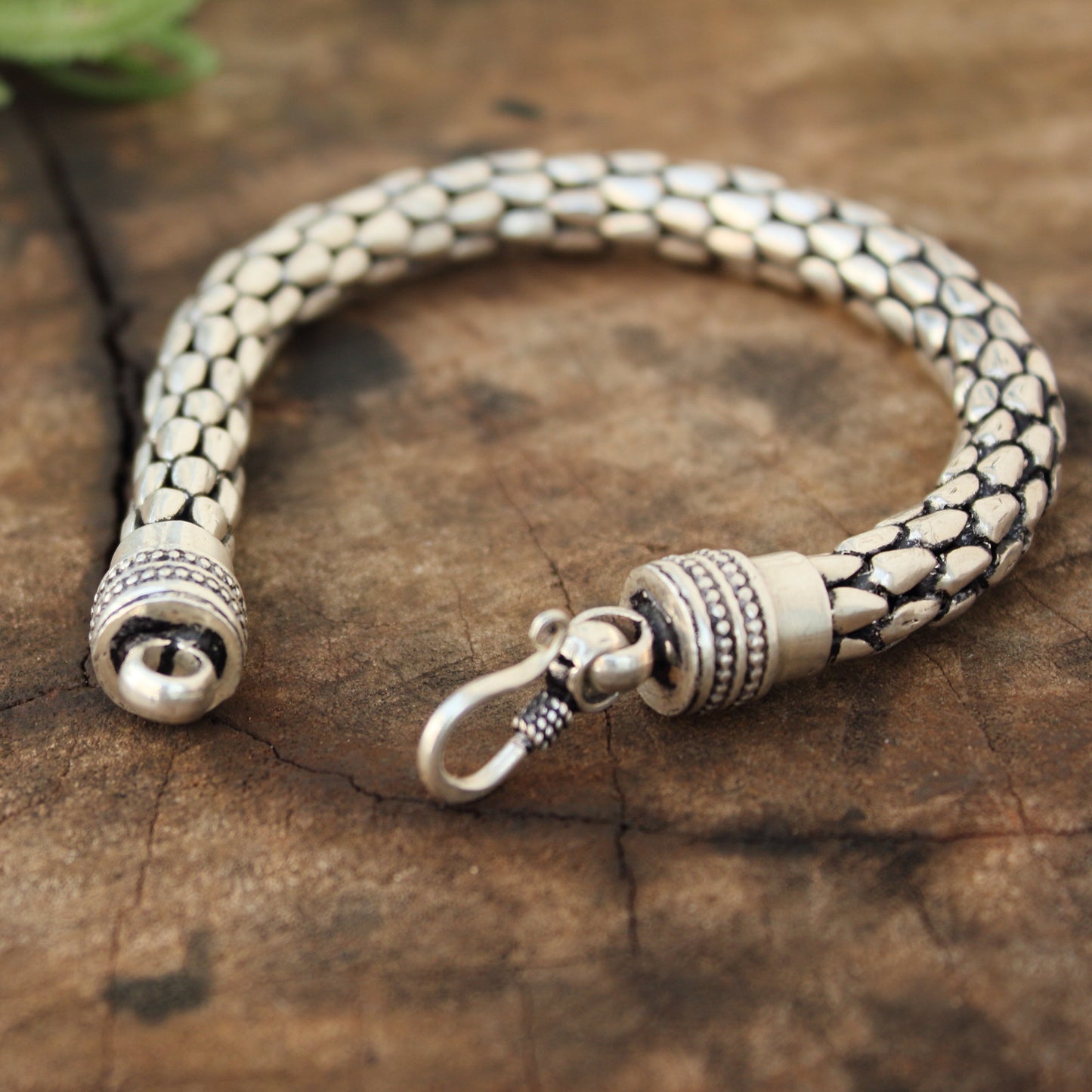 Pulsera de plata de ley 925 Modelo Piel de Serpiente 20.5cm | Arenas Jewelry - ArenasJewelry