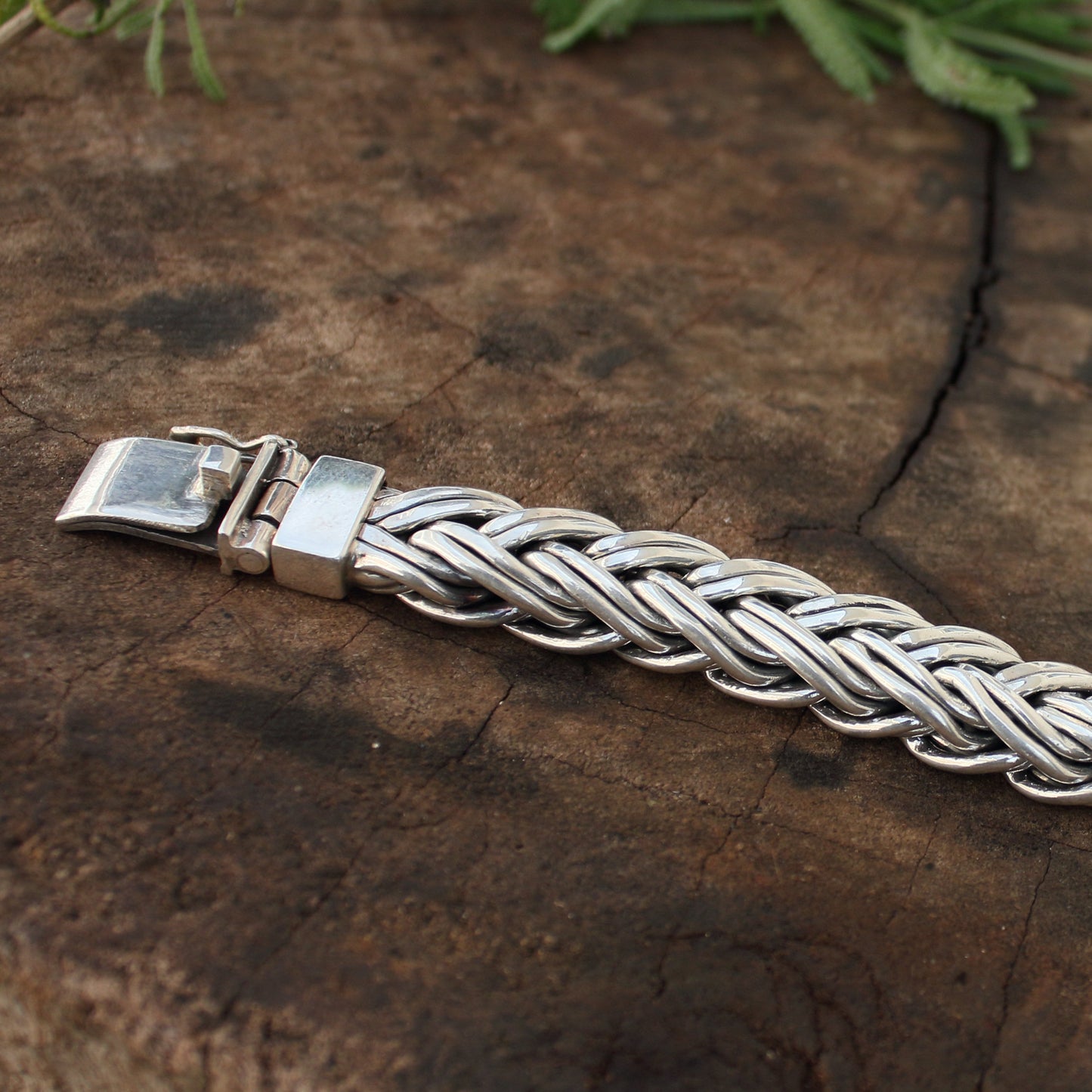 Pulsera Gruesa de plata de ley 925 | pulsera articulada | Arenas Jewelry - ArenasJewelry