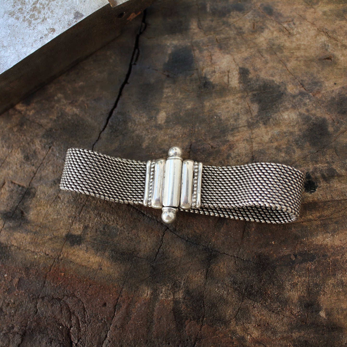 Pulsera Malla de Plata de Ley de 18.5 cm | Arenas Jewelry - ArenasJewelry