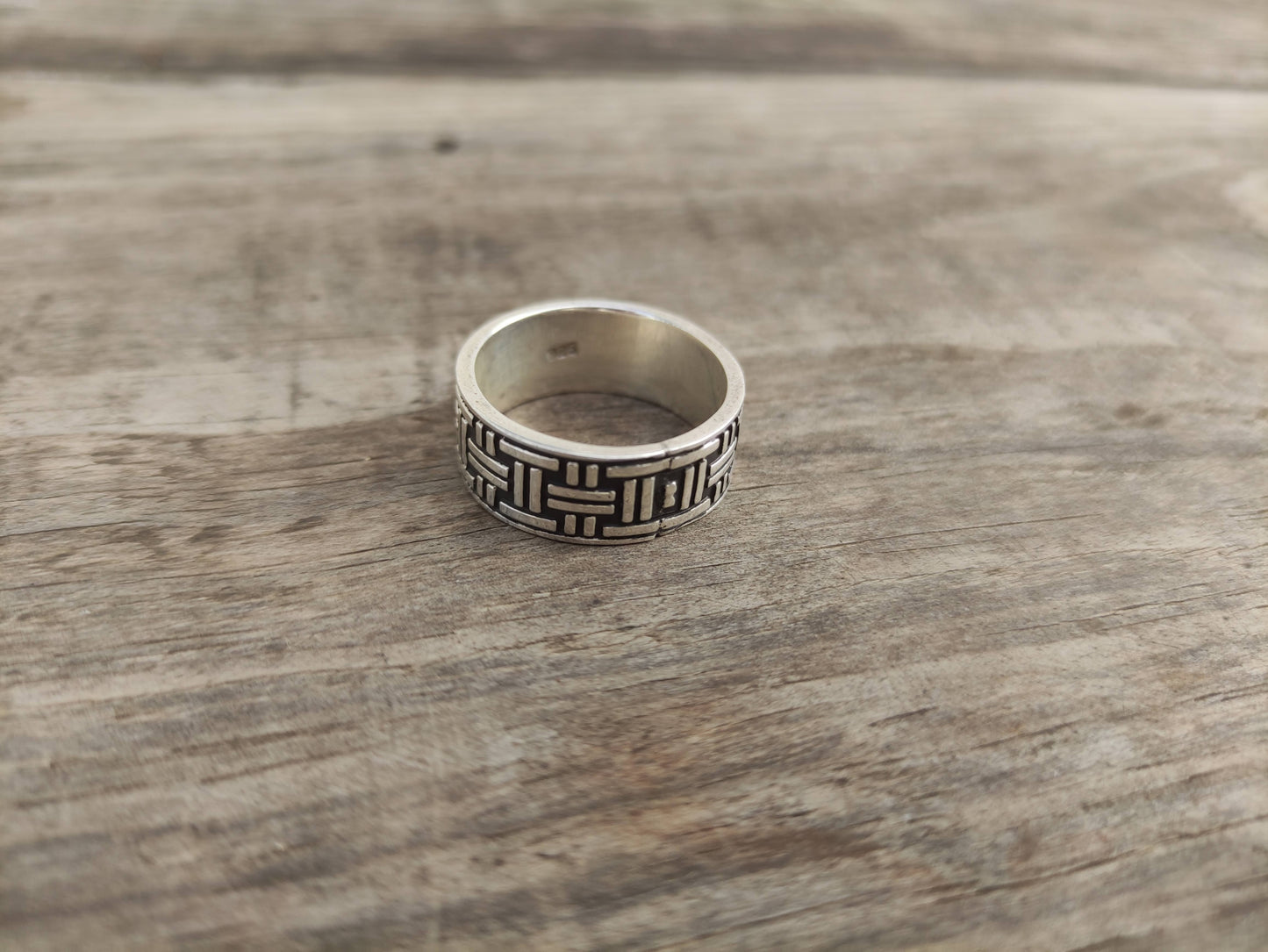 Anillo de Plata Masculino Talla 25 modelo entrecruzado - ArenasJewelry