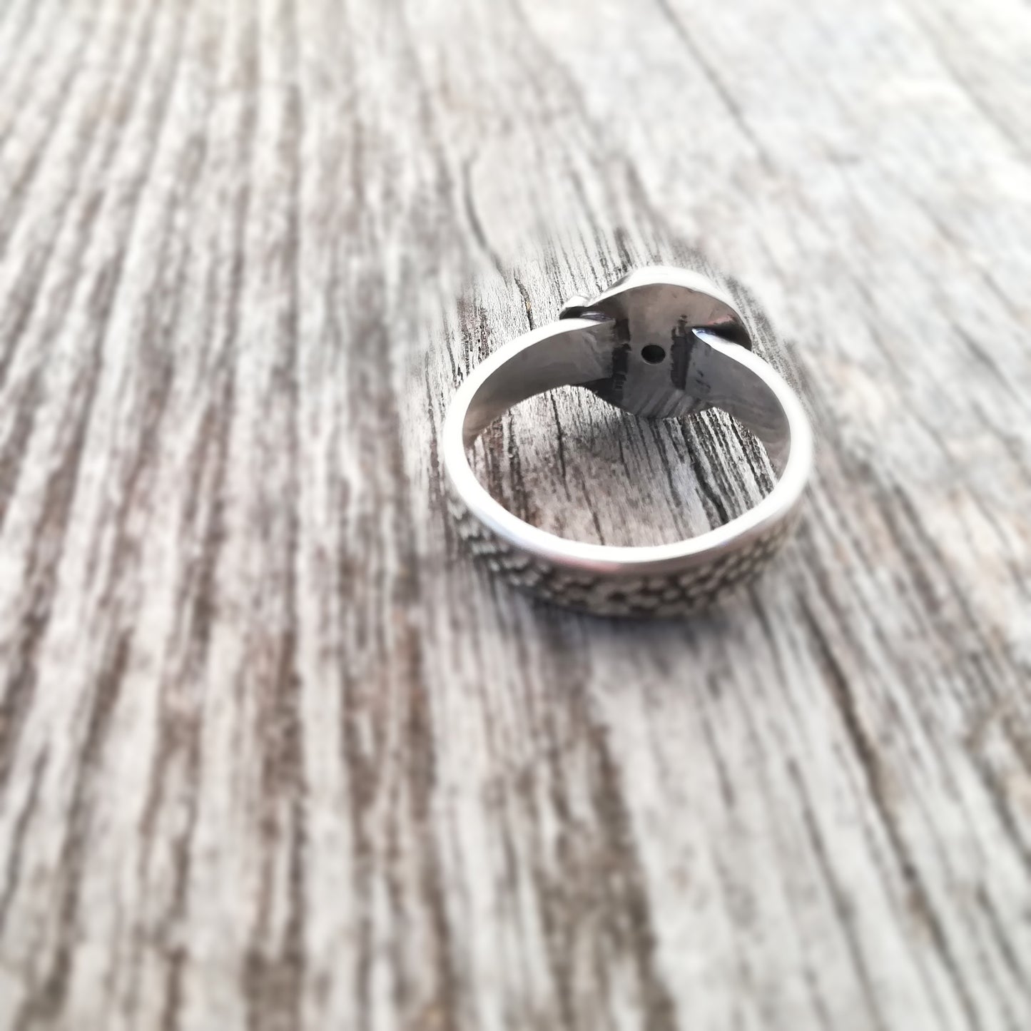 Anillo de Malaquita y Plata de Ley | Hecho a Mano Talla 14 - ArenasJewelry