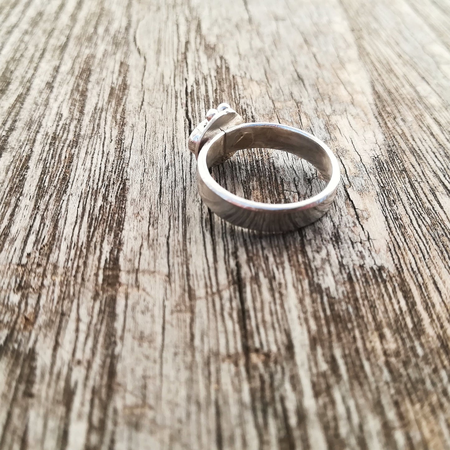Anillo de Piedra Luna, Circonita y Plata de Ley | Hecho a Mano Talla 12 (5 3/4 US) - ArenasJewelry