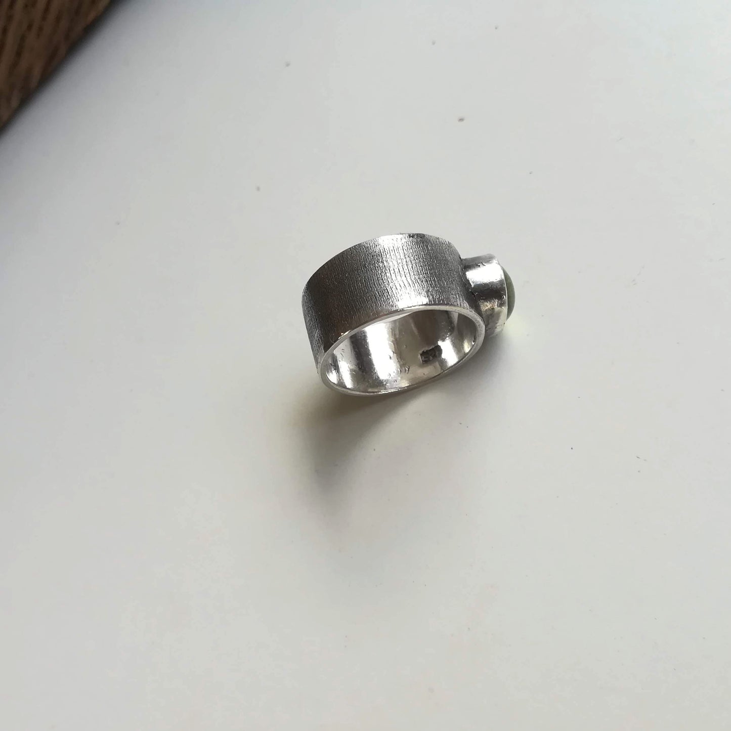 Anillo de Peridoto y Plata de Ley | Hecho a Mano Talla 17 - ArenasJewelry