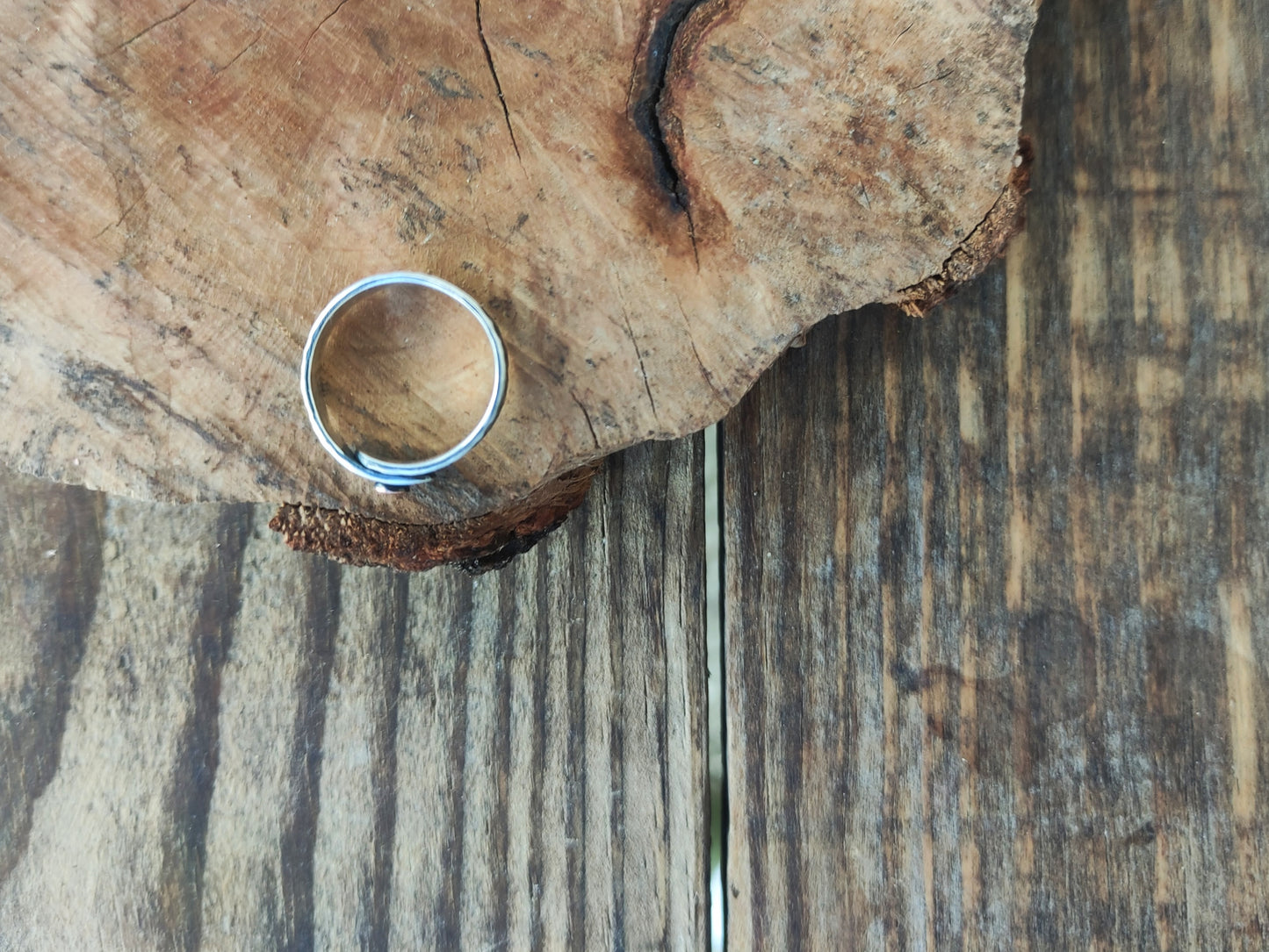 Anillo de Plata Envejecida y Cobre III Texturizado | Hecho a medida - ArenasJewelry