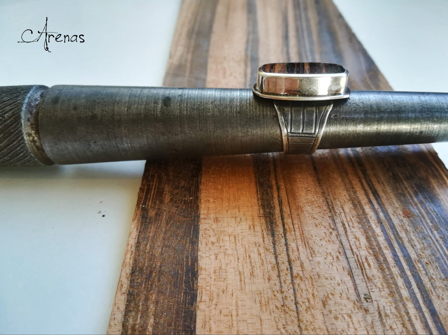 Anillo Plata de Ley y Madera Muicaratiara nº 15 - ArenasJewelry