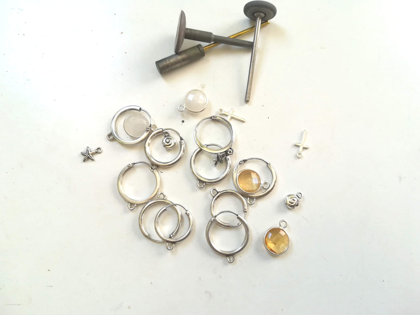 Aros de Plata con Estrella de Mar - Aros de Plata 18.5 mm - ArenasJewelry
