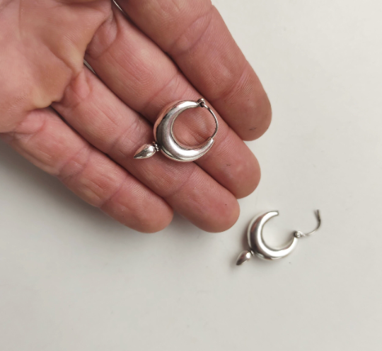 Aros de Plata - Aros Gipsy 20mm Liso - ArenasJewelry