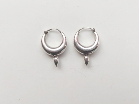 Aros de Plata - Aros Gipsy 20mm Liso - ArenasJewelry
