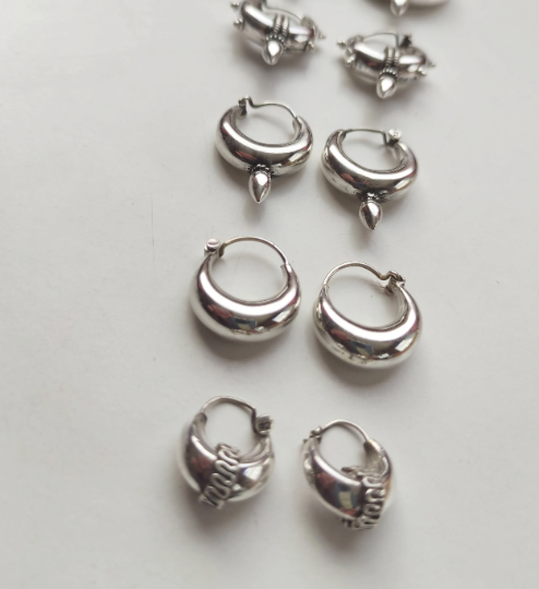 Aros de Plata - Aros Gipsy 20mm Liso - ArenasJewelry