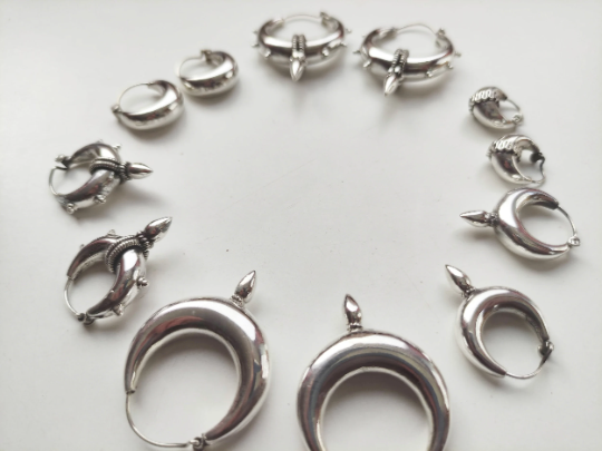 Aros de Plata - Aros Gipsy 20mm Liso - ArenasJewelry