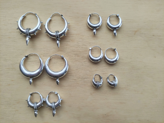 Aros de Plata - Aros Gipsy 20mm Liso - ArenasJewelry