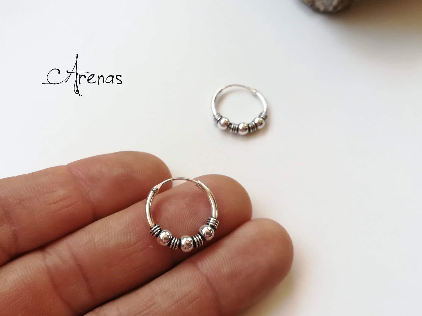 Aros de Plata 18mm - Argollas de Plata - ArenasJewelry