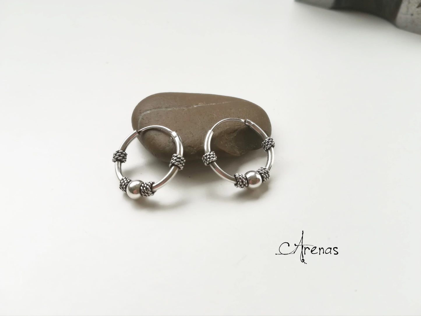 Aros de Plata 15mm - ArPlB24 - ArenasJewelry