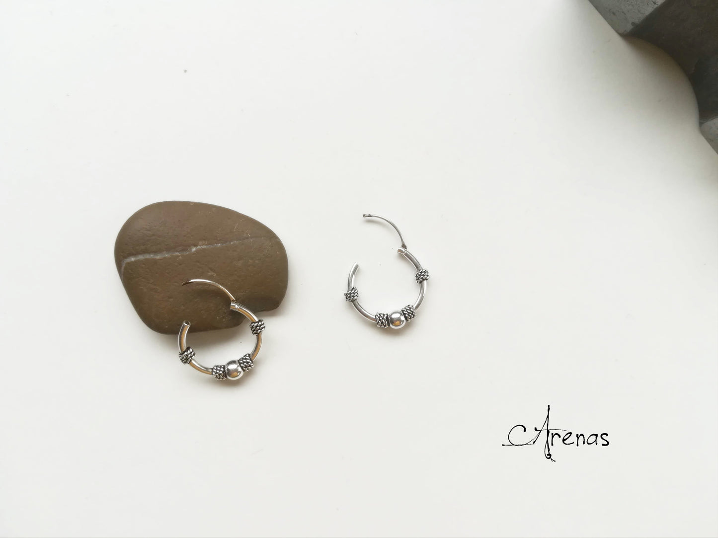 Aros de Plata 15mm - ArPlB24 - ArenasJewelry
