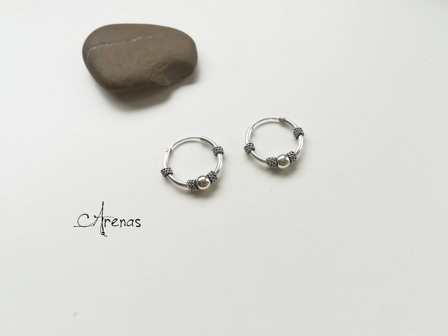 Aros de Plata 15mm - ArPlB24 - ArenasJewelry