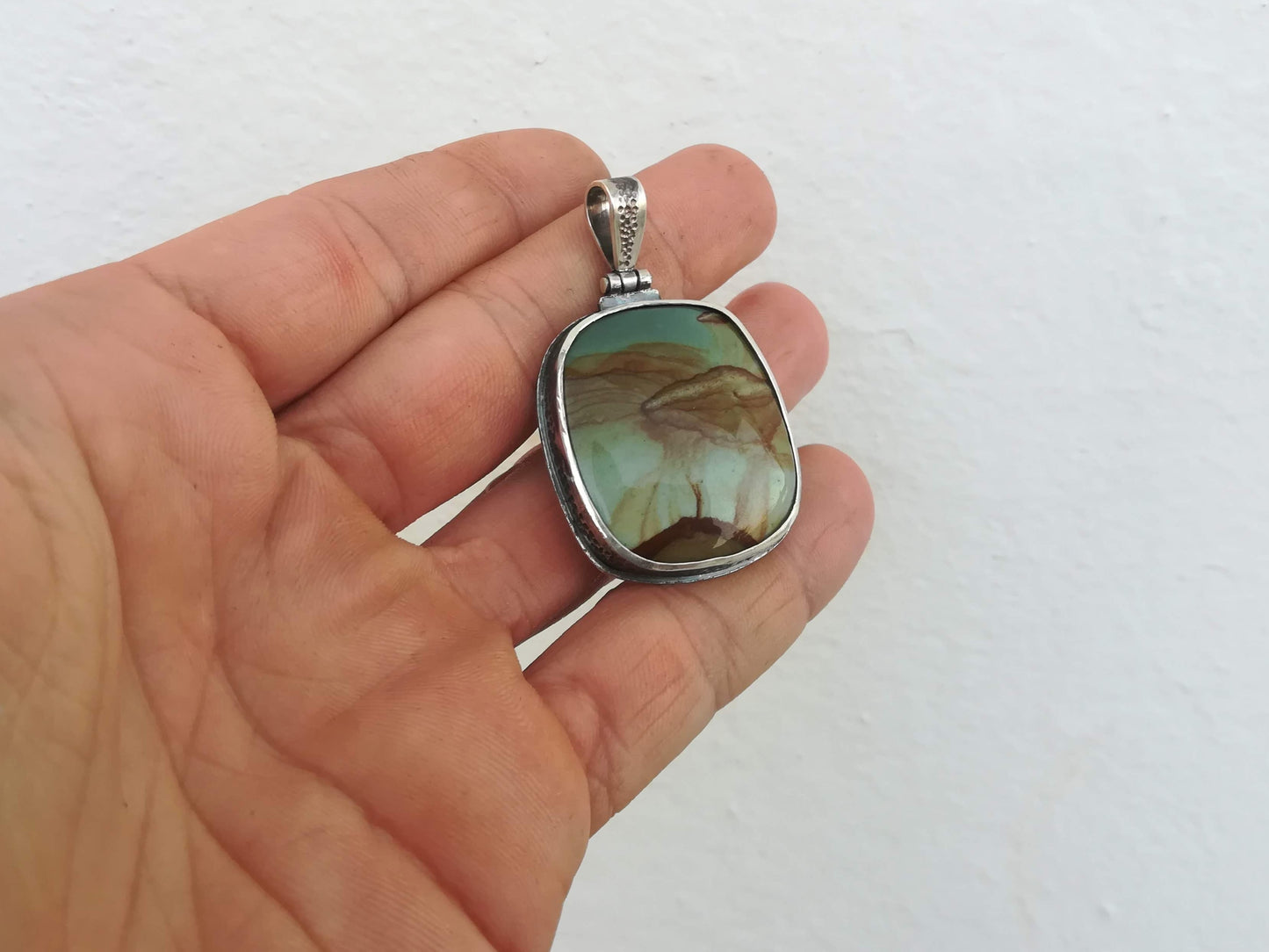 Colgante Samsonite Rectangular y Plata de Ley con Salamandra calada - ArenasJewelry