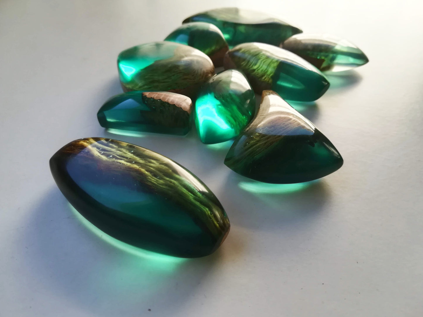 Colgante Resina Epoxi y Maderan | Hoja - ArenasJewelry
