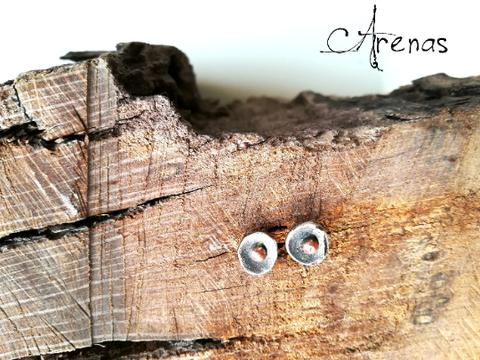 Pendientes Plata Cobre - Pendientes Plata Vieja - ArenasJewelry