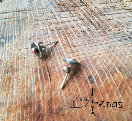 Pendientes Plata Cobre - Pendientes Plata Vieja - ArenasJewelry