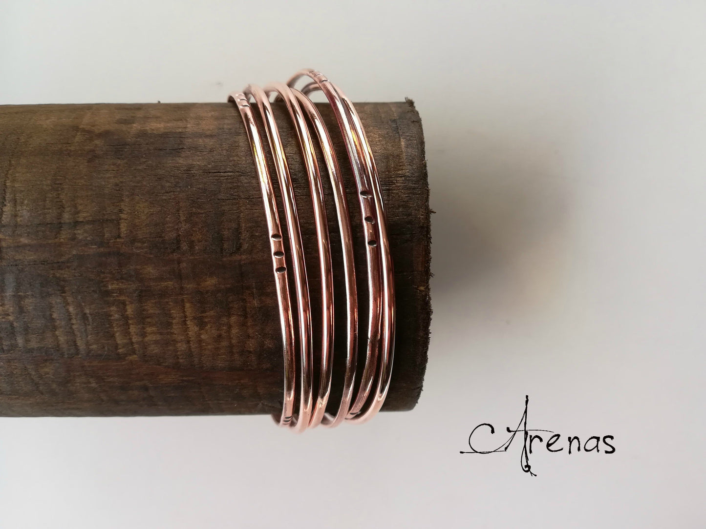 Pulseras | Set de 6 Pulseras de Cobre - ArenasJewelry