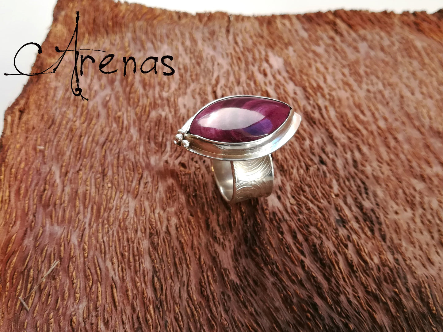 Anillo Spondylus - Anillo Concha Natural - ArenasJewelry