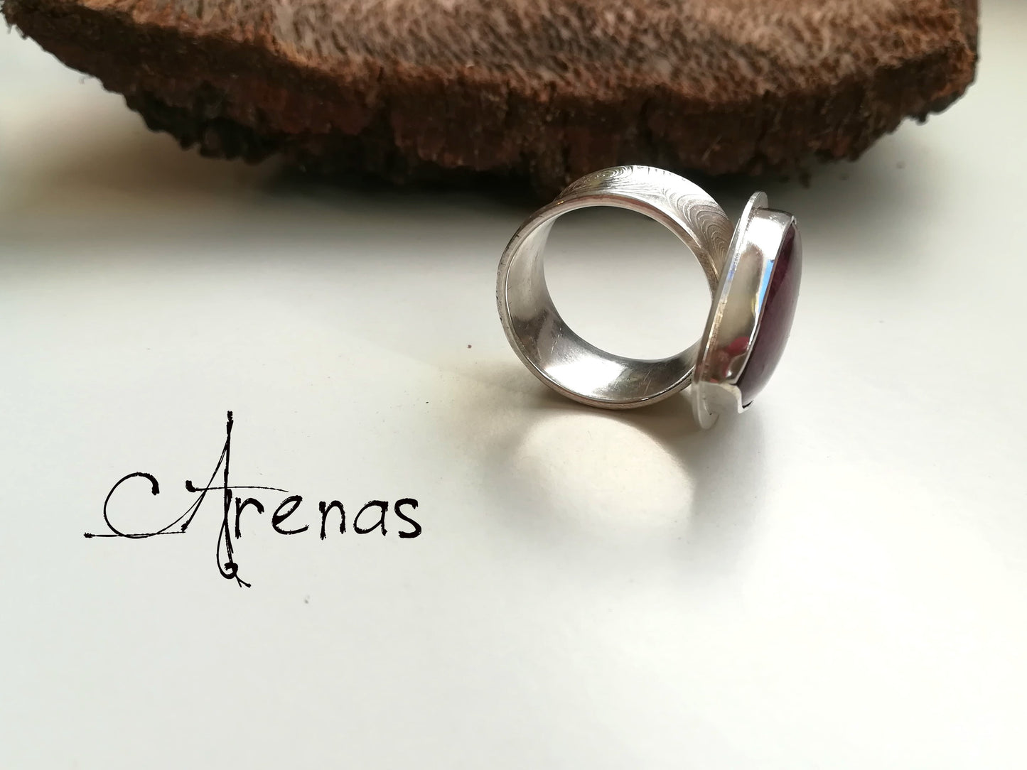 Anillo Spondylus - Anillo Concha Natural - ArenasJewelry