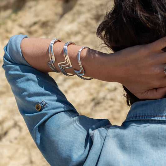 Pulsera de Plata Modelo Ola | Arenas Jewelry - ArenasJewelry