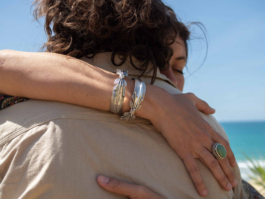 Brazalete hoja de plata | Arenas Jewelry - ArenasJewelry