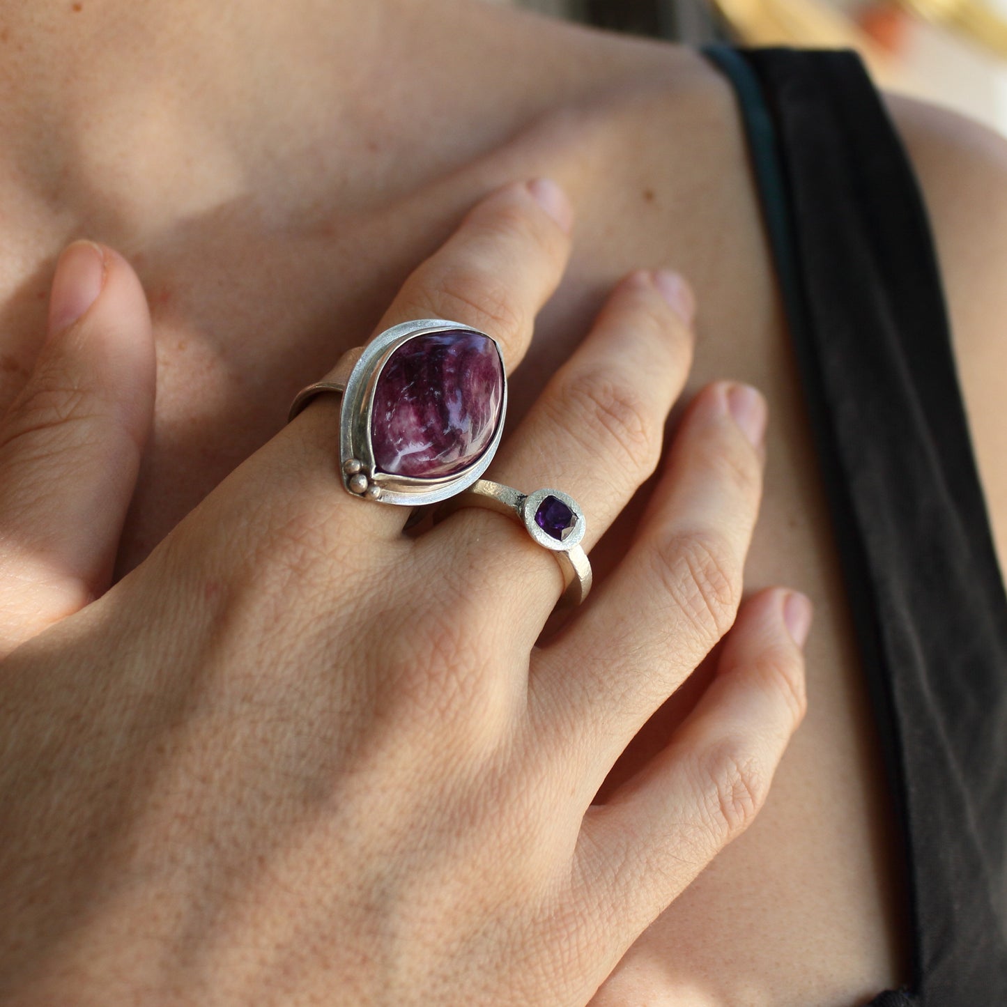 Anillo Spondylus - Anillo Concha Natural