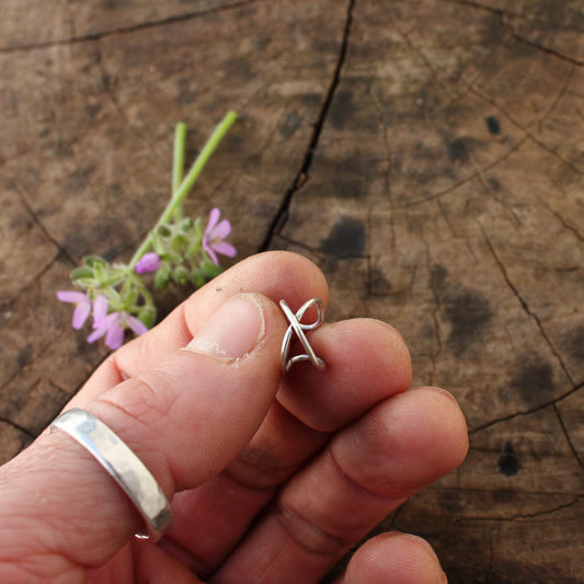 Pendiente de oreja Helix en Plata de Ley Hecho a Mano | Arenas Jewelry - ArenasJewelry