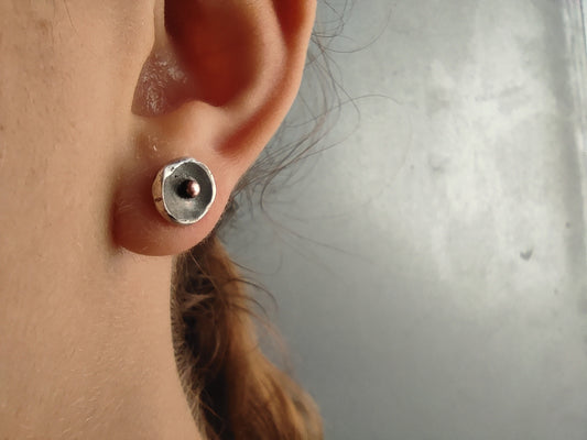 Pendientes Plata Cobre - Pendientes Plata Vieja - ArenasJewelry